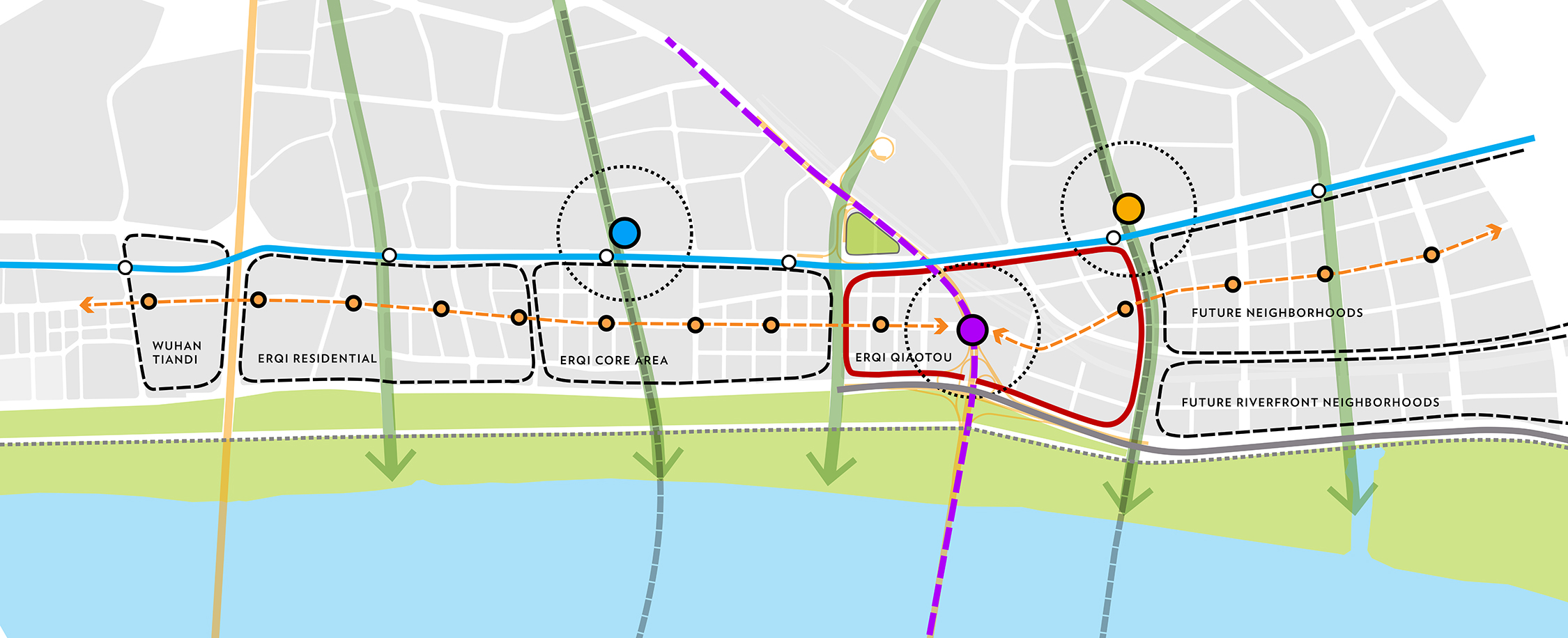 Wuhan bridgehead cbd framework