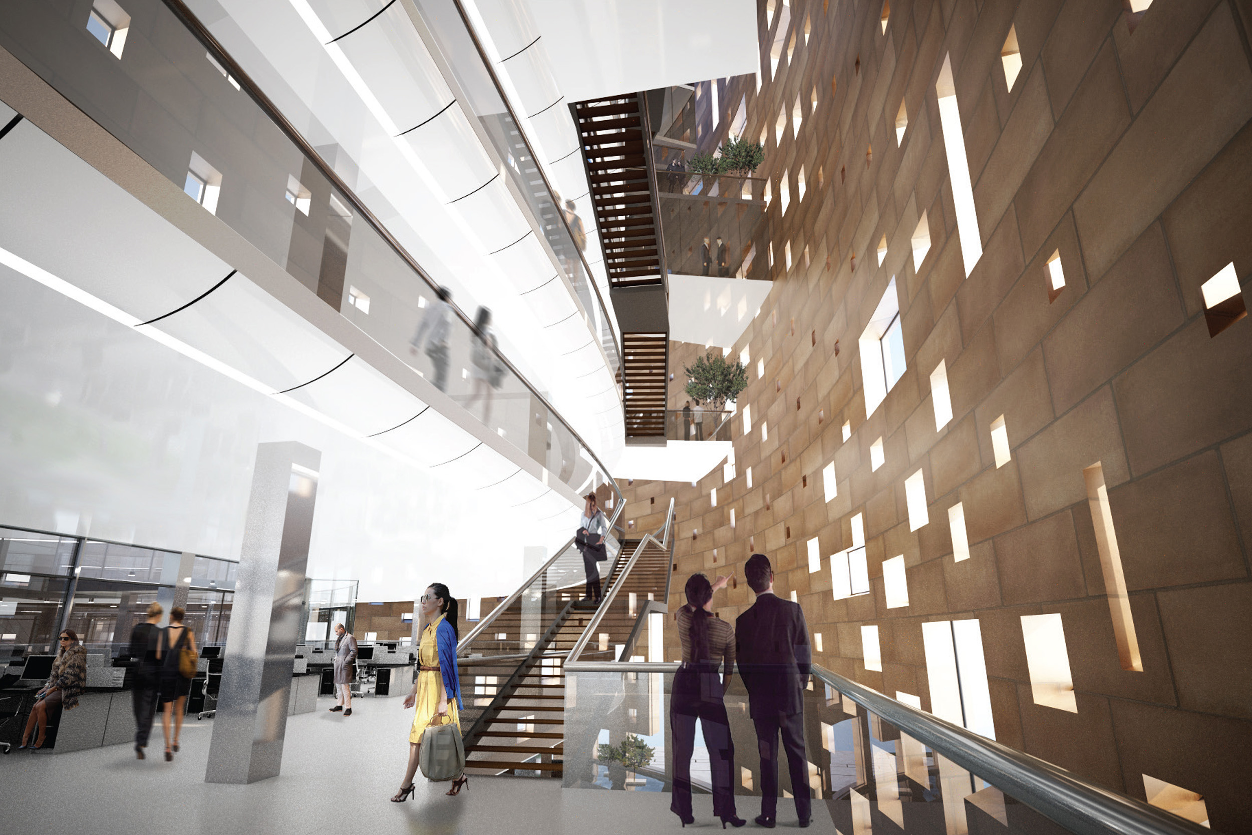 10 baku interior office with atrium views