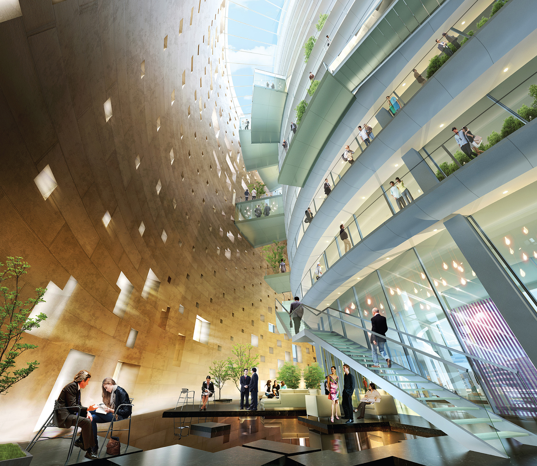 9 baku interior lobby